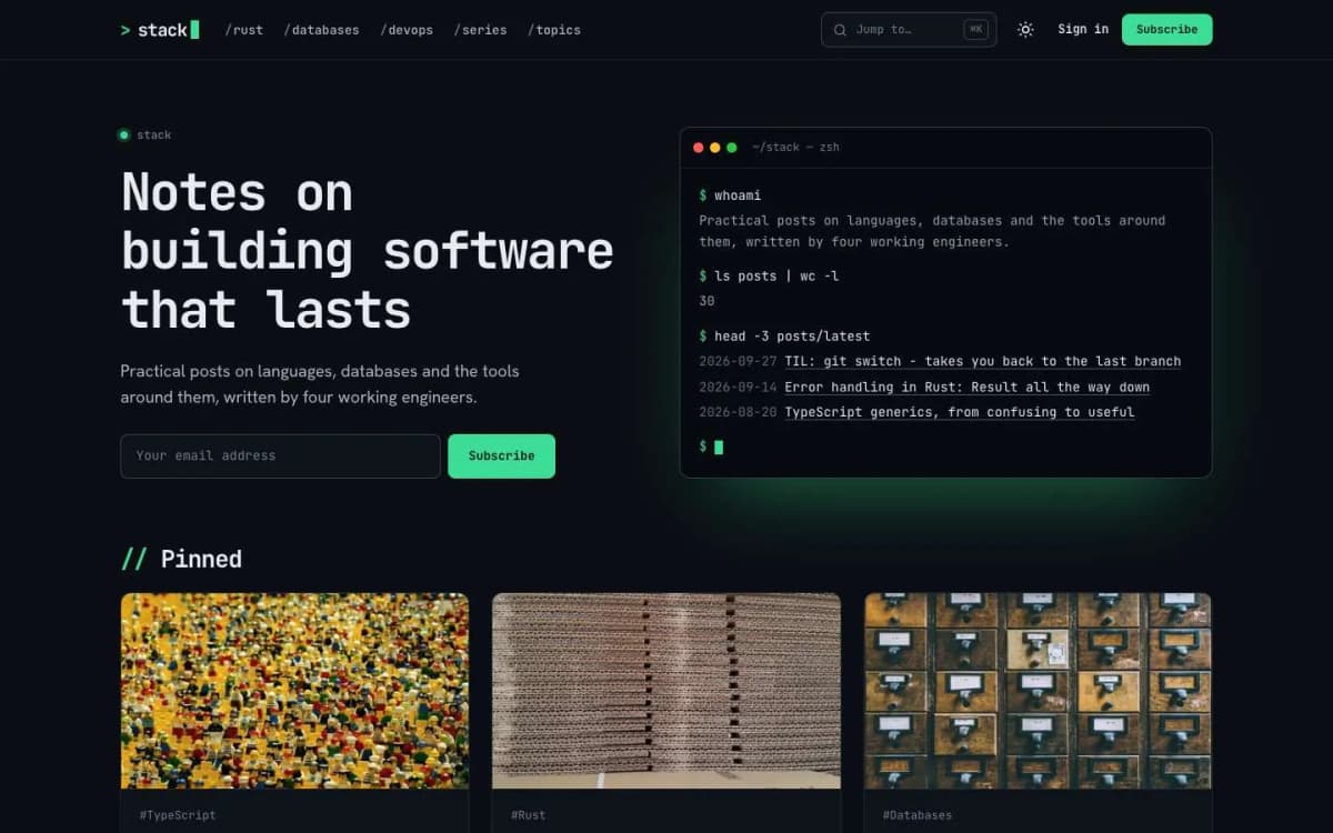 Stack preview